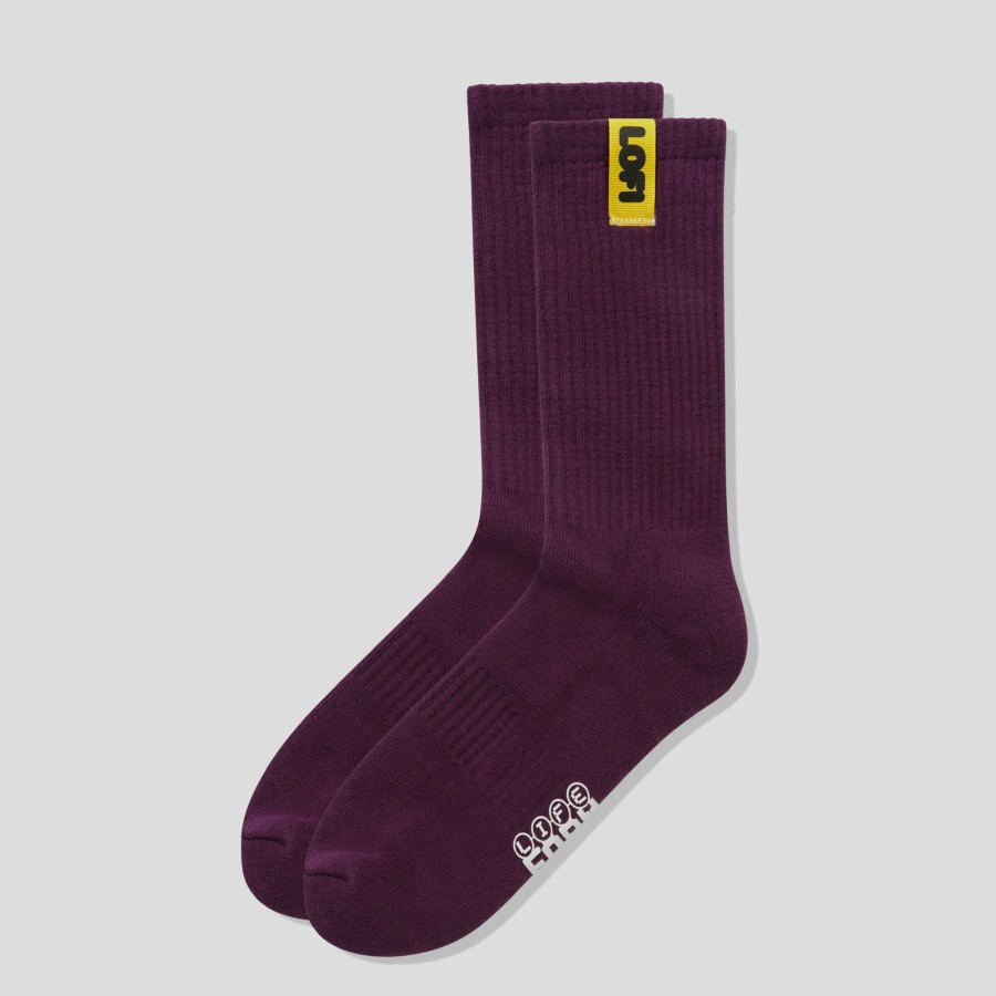 Accessories LO-FI | Lo-Fi Pigment Dye Socks - Eggplant