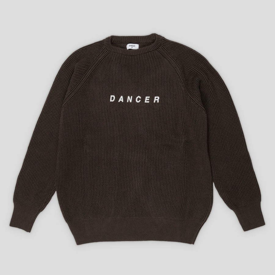 Fleece Dancer | Dancer Logo Cotton Knit - Brown