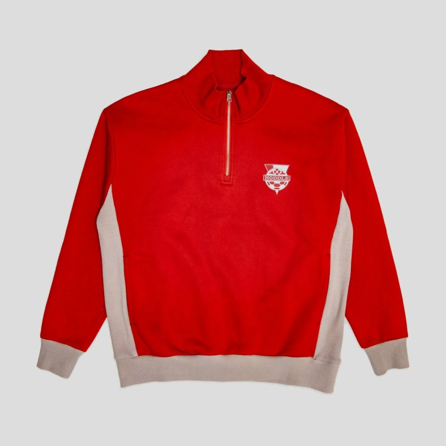 Fleece HODDLE | Hoddle "Spurs" Quarter Zip Pullover Red