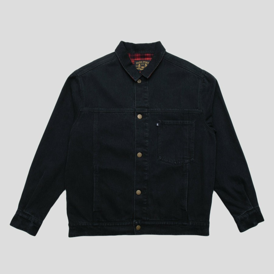 Jackets PASS~PORT | Pass~Port Workers Club Lined Denim Jacket - Black