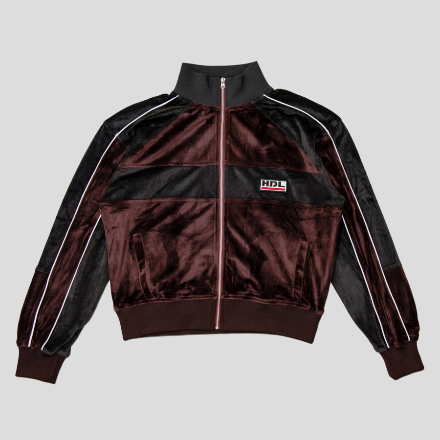 Jackets HODDLE | Hoddle Velour Track Jacket - Brown / Black