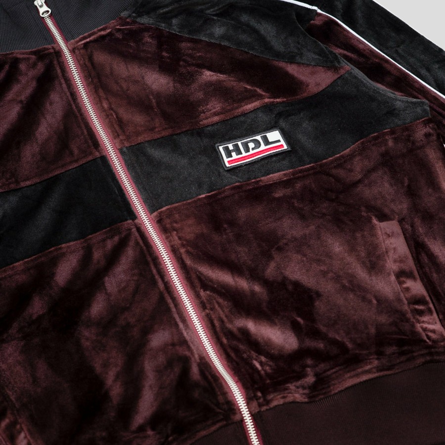 Jackets HODDLE | Hoddle Velour Track Jacket - Brown / Black