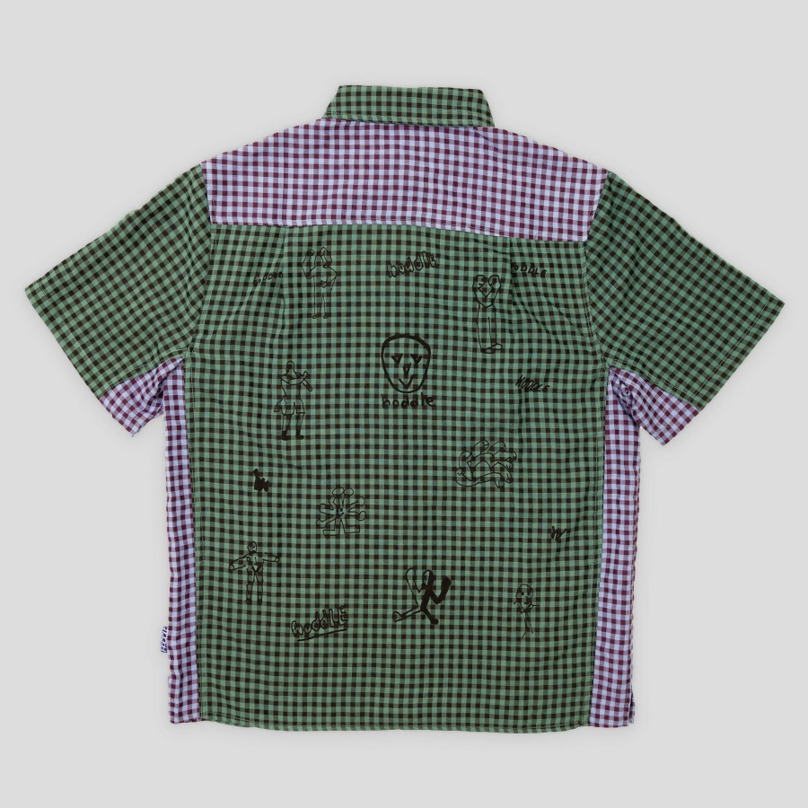 Shirts HODDLE | Hoddle Tours Short-Sleeve Shirt - Blue / Green Check