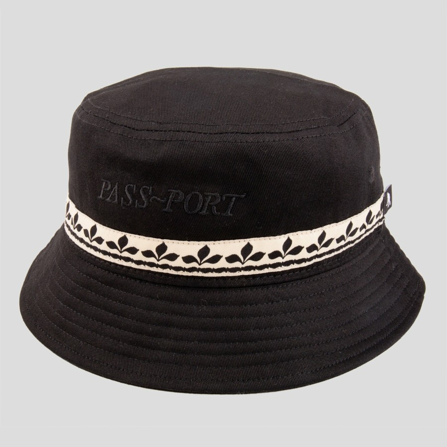 Headwear PASS~PORT | Pass~Port "Ornate Ribbon" Bucket Hat Black