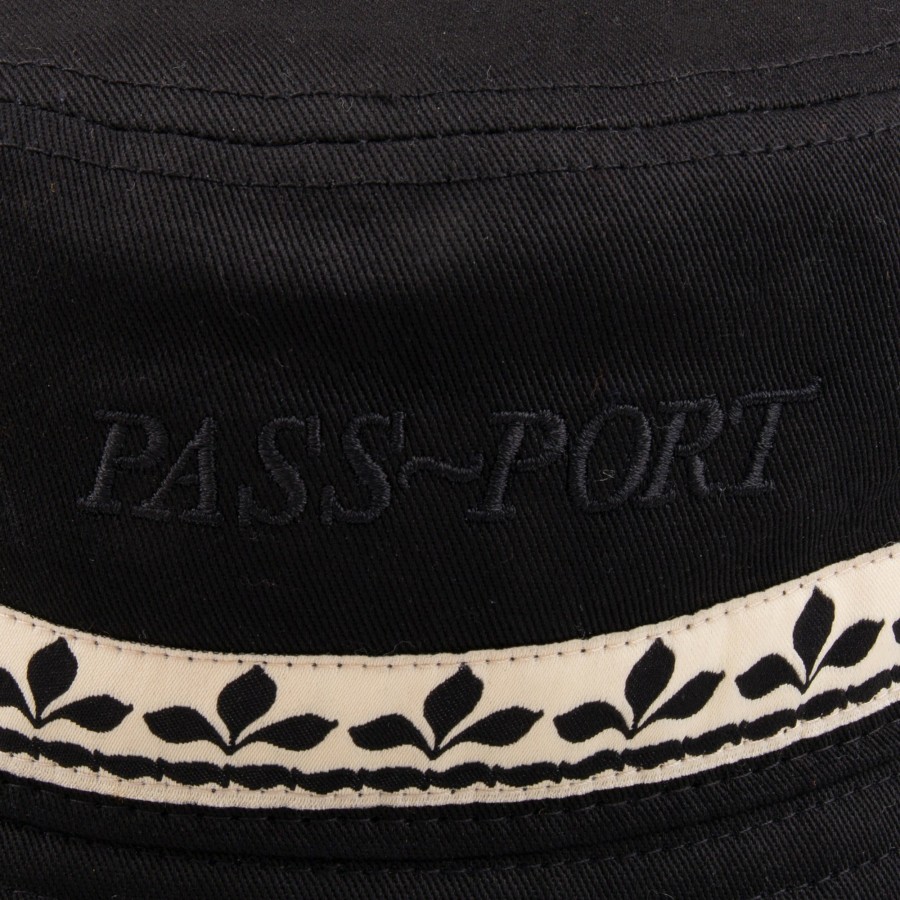 Headwear PASS~PORT | Pass~Port "Ornate Ribbon" Bucket Hat Black