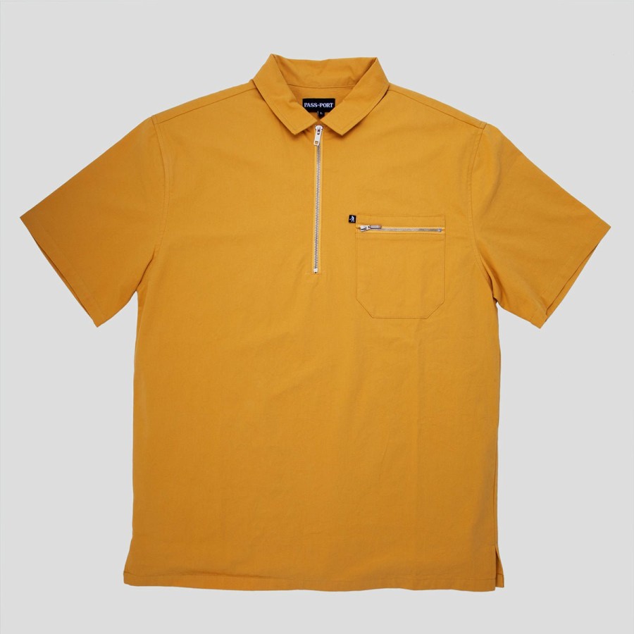 Shirts PASS~PORT | Pass~Port "Workers" Quarter Zip Shirt Mustard