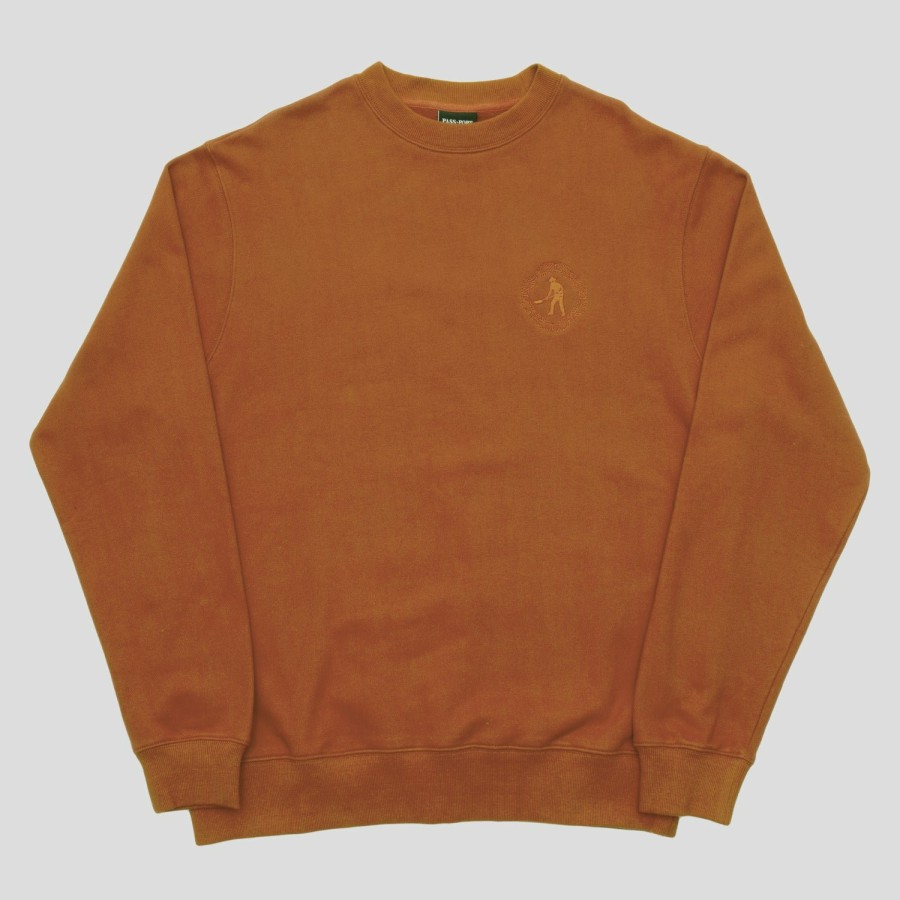 Fleece PASS~PORT | Pass~Port Organic Embroidery Sweater - Burnt Orange