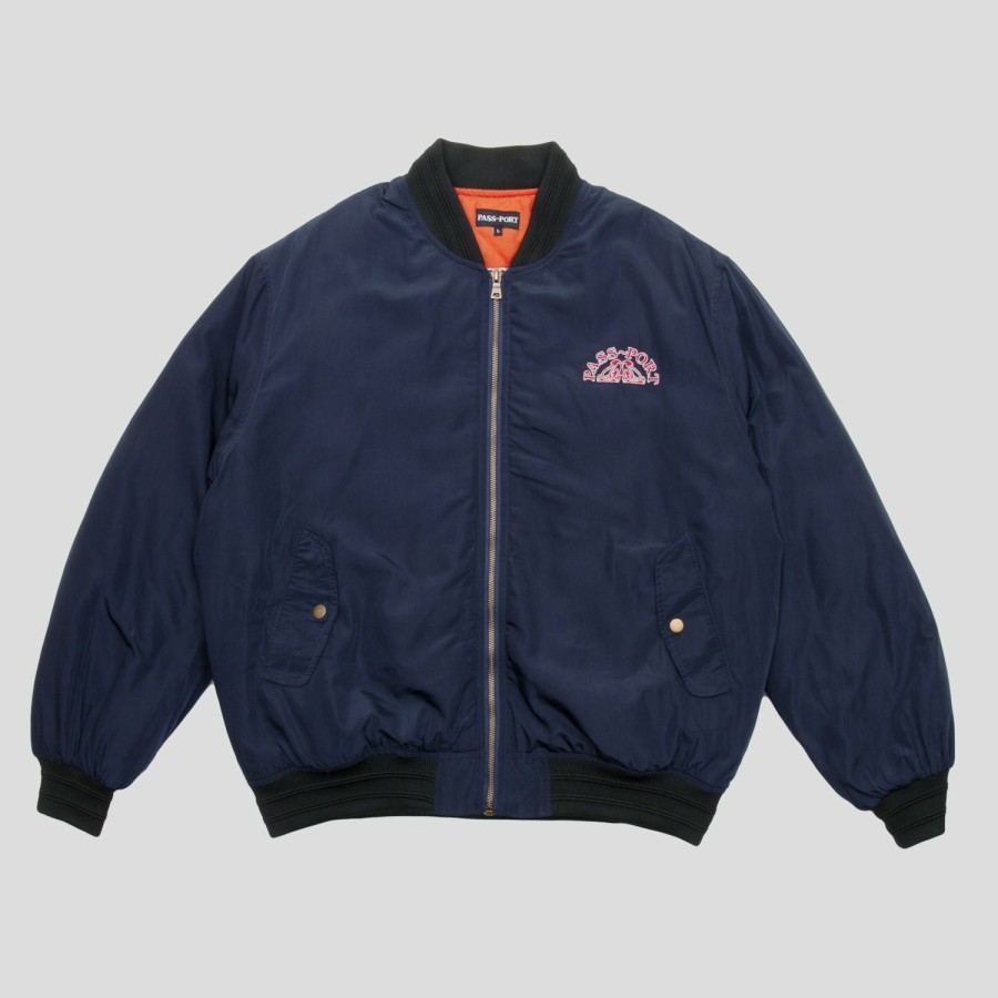 Jackets PASS~PORT | Pass~Port Crystal Embroidery Freight Jacket - Navy