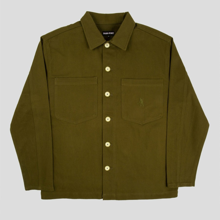 Jackets PASS~PORT | Pass~Port "Painters Drop" Shirt Dark Olive