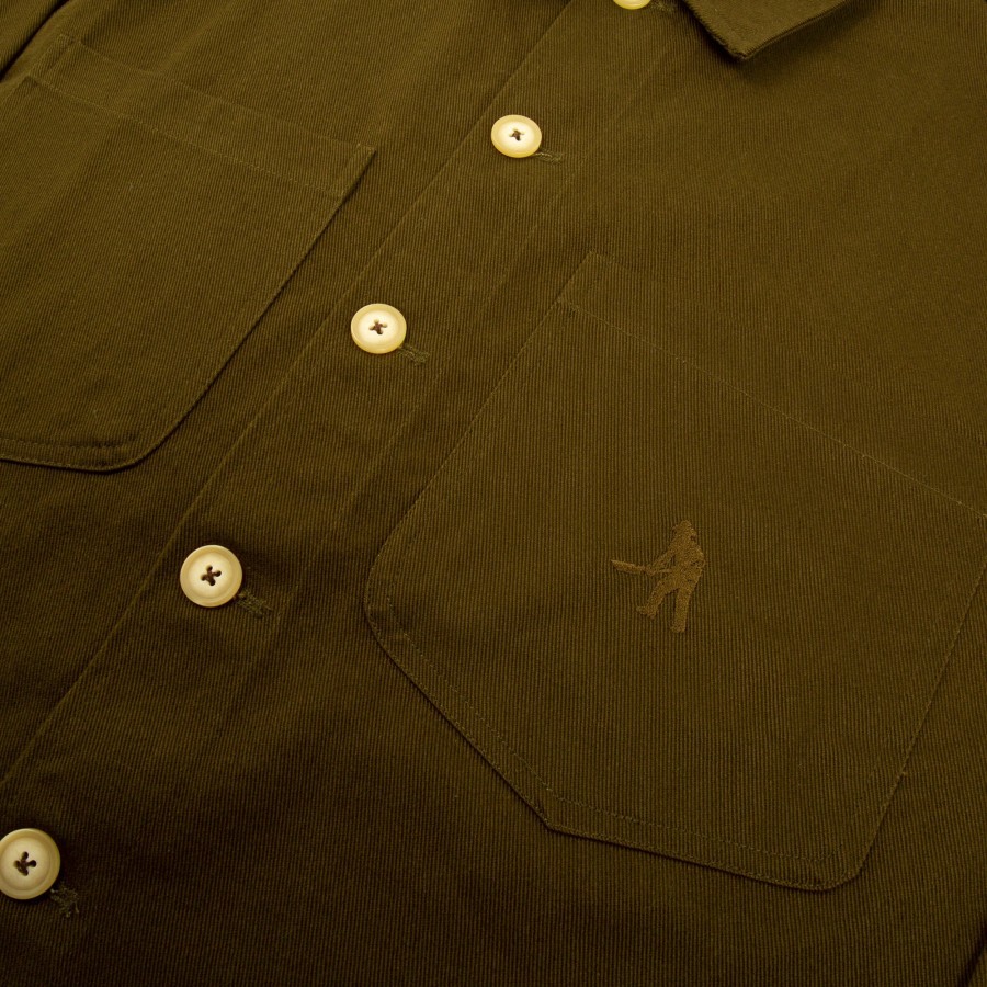 Jackets PASS~PORT | Pass~Port "Painters Drop" Shirt Dark Olive