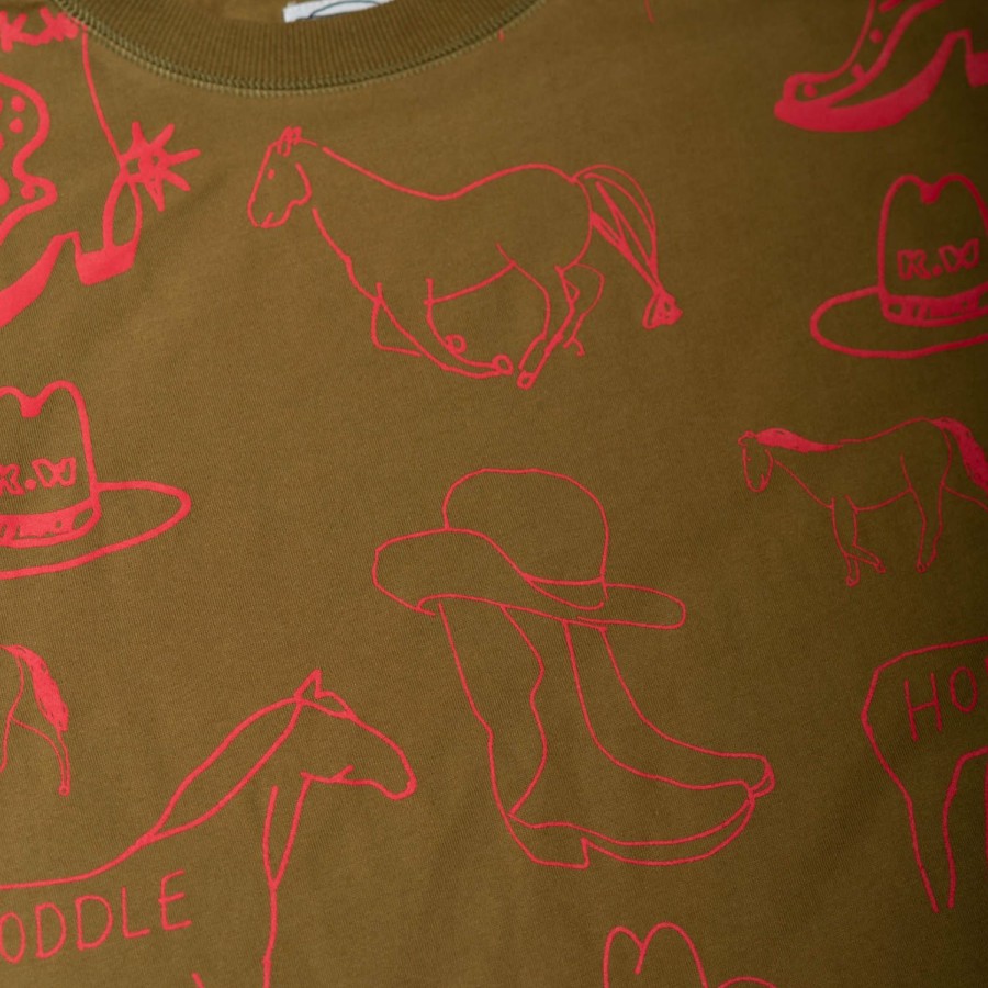 Tees HODDLE | Hoddle "Spurs" L/S Tee Brown/Pink