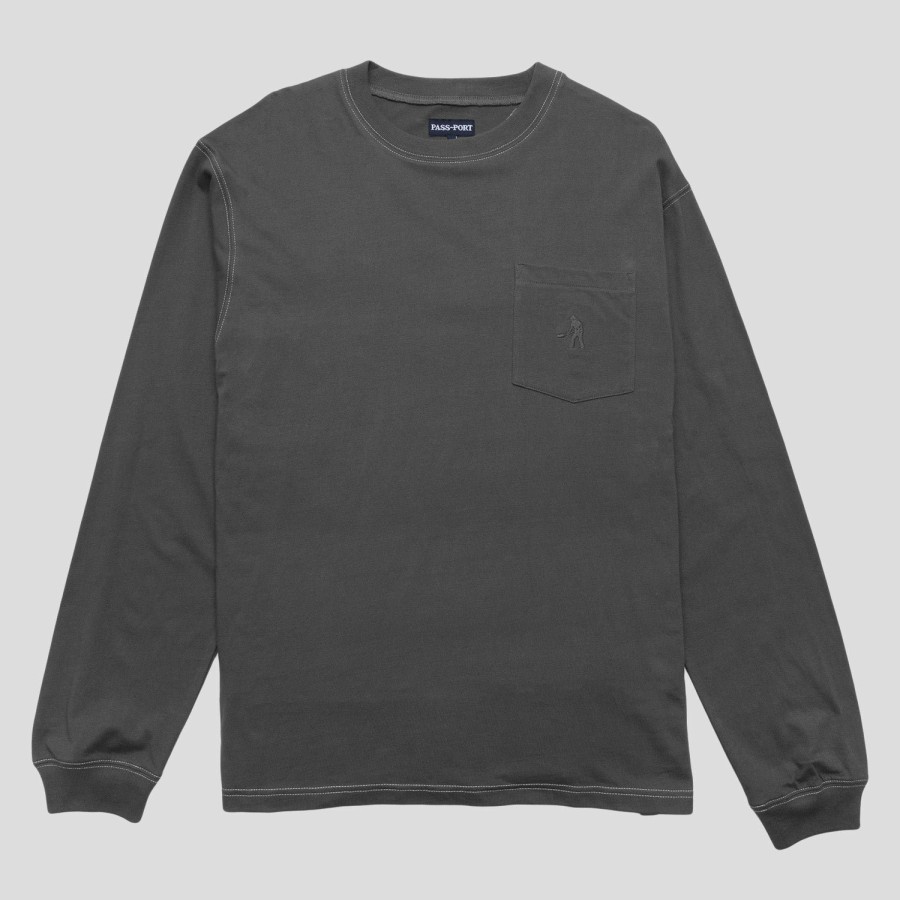 Tees PASS~PORT | Pass~Port Organic Pocket Long-Sleeve Tee - Tar